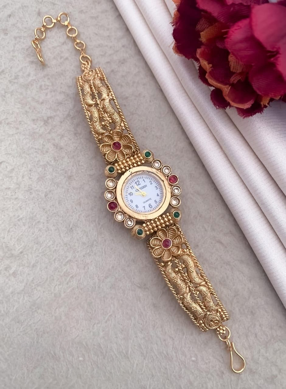 Rajwadi Antique Kada Watch | Unique Antique Watche For Women