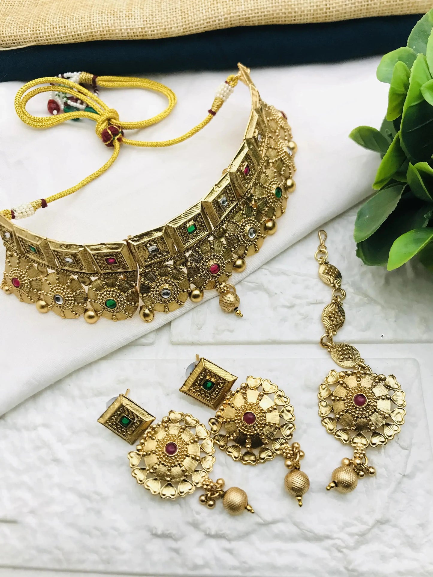 Antique Necklace | Gold Antique Necklace | Necklace Combo Set