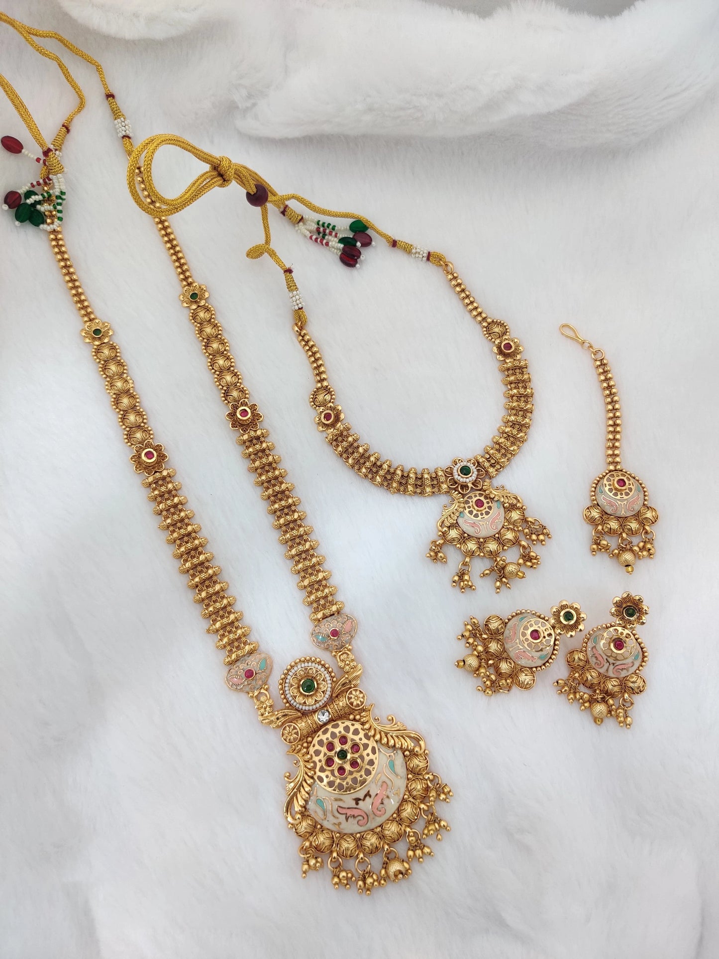 Traditional Jewellery Combo Set For Women | Rajwadi Wedding Collection