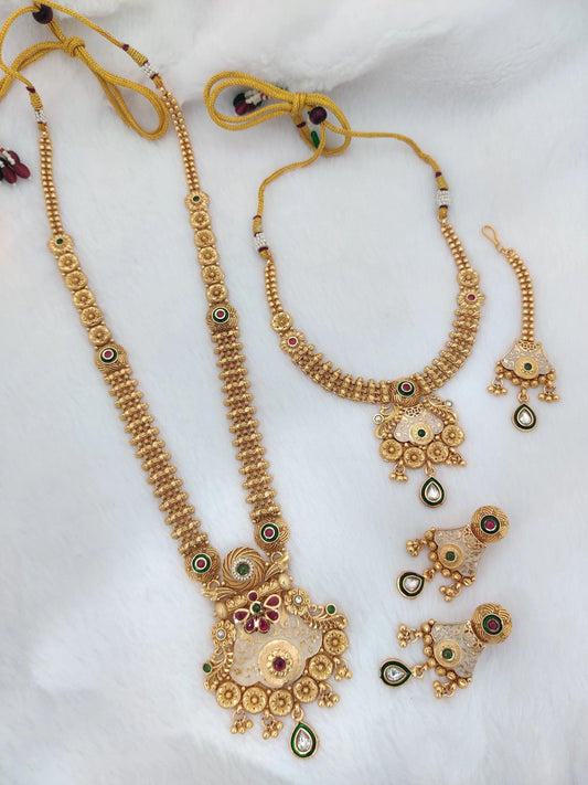 Gold Jewellery Combo Set For Women | Necklace Combo Set