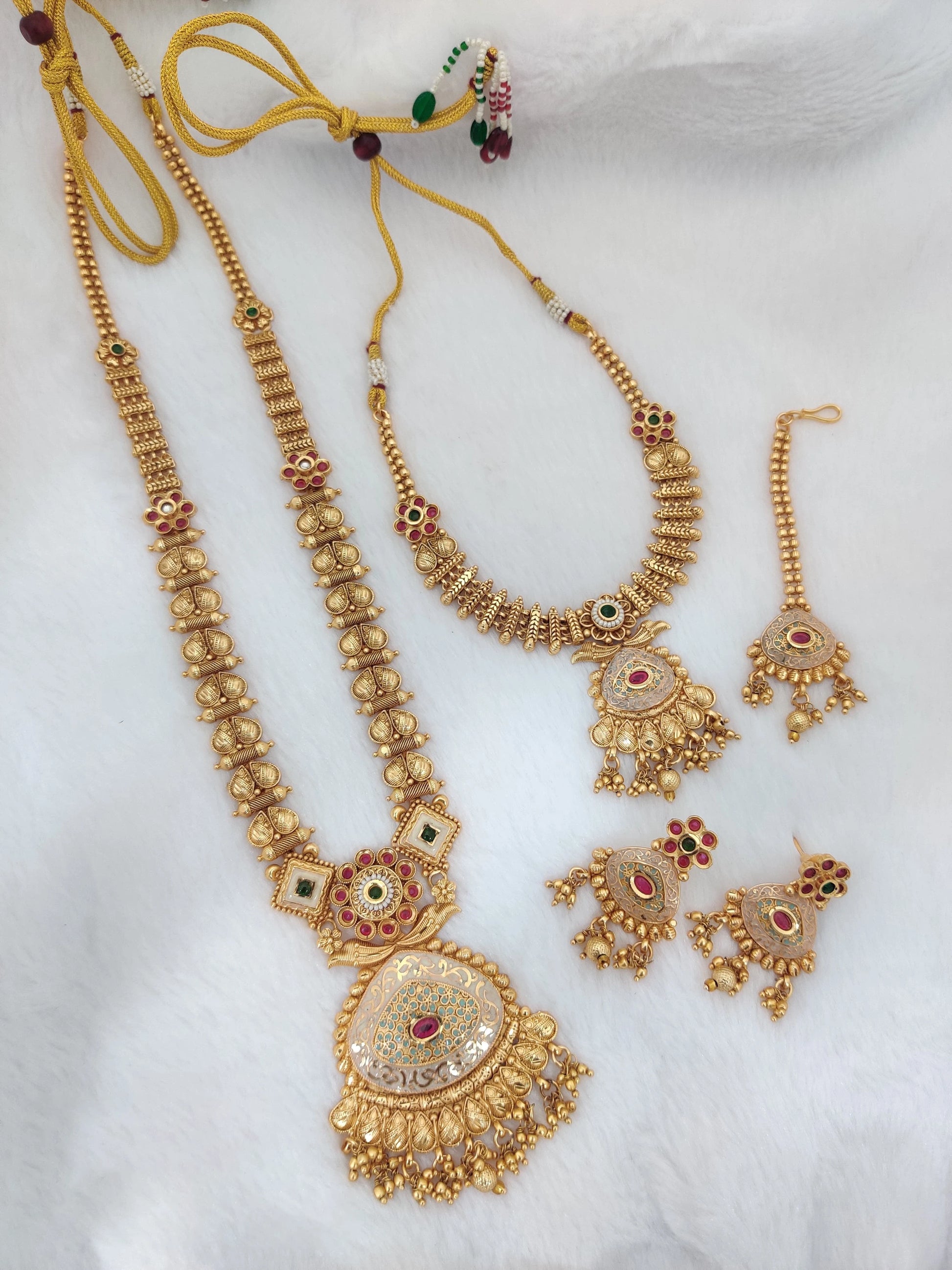 Rajwadi Jewellery Combo Set For Women | Necklace Combo Set