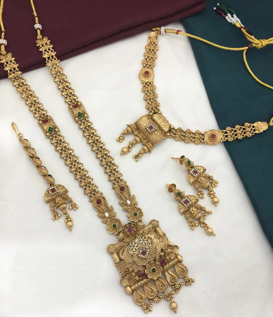 Beautiful Jewellery Combo Set | Rajwadi Nacklace Combo Set For Women