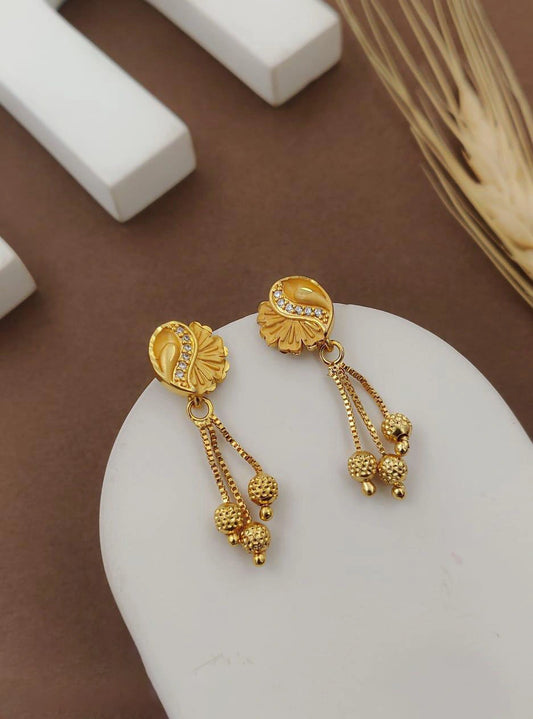 Traditional Antique Gold Drop Earrings