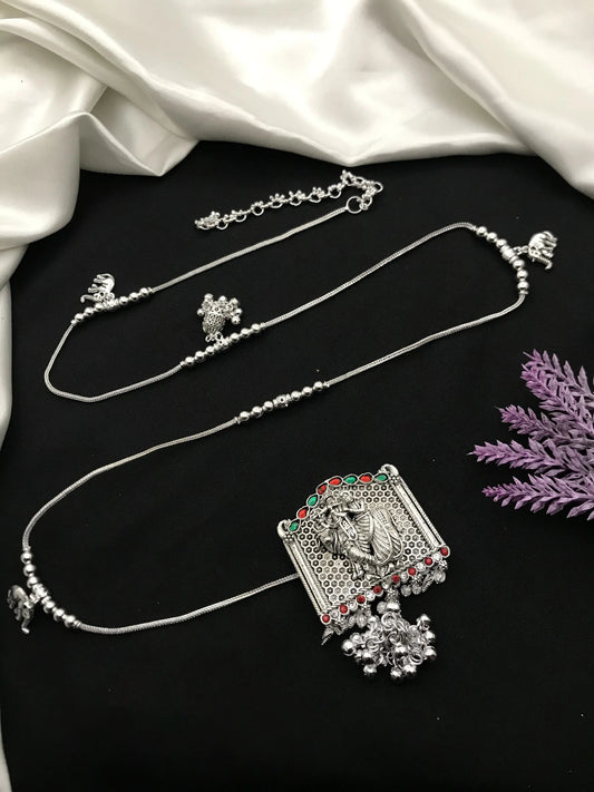 Treditional Radha Krishna Silver Kandori For Women