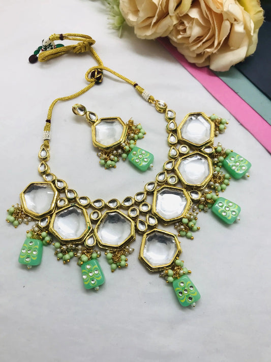 Kundan Necklace | Kundan Jewellery Set BelliVelli