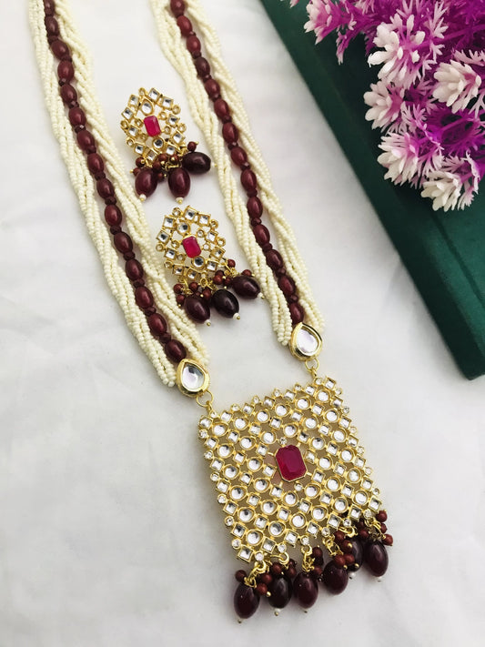 Moti Kundan Necklace | Moti Kundan Set