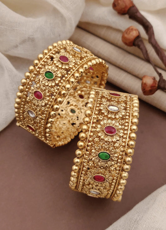 Royal Antique Gold Patla Bangles