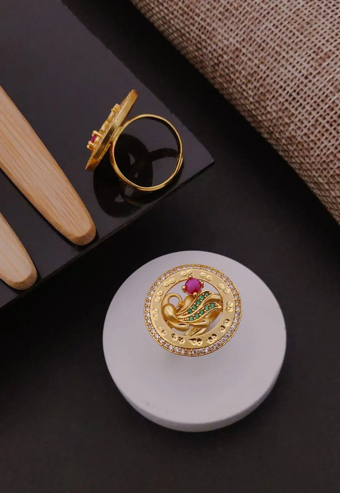AD Ring For Girls | American Diamond AD Ring