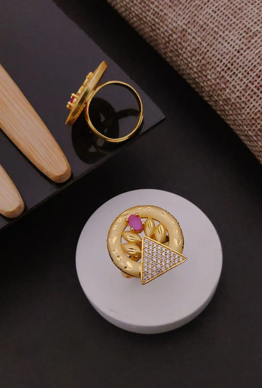 Antique AD Ring For Women | American Diamonds Ring