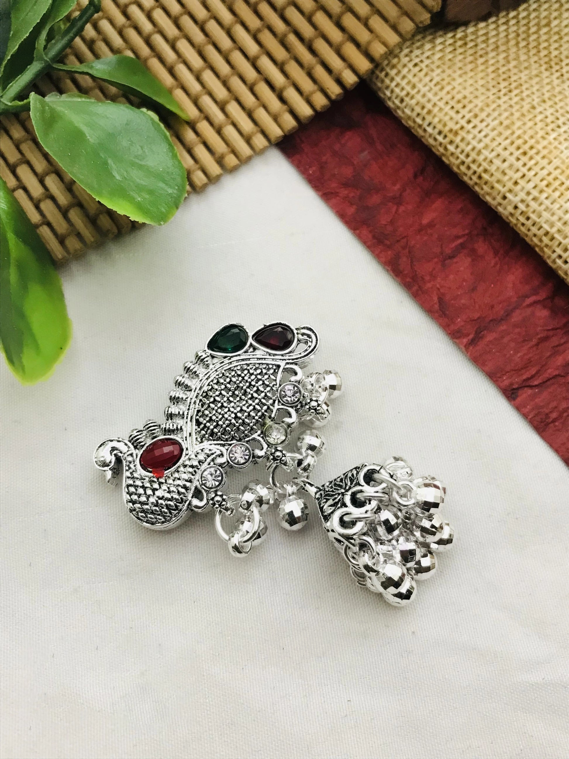 Silver Saree Pin With Peacock Design | Saree Pin Design